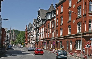 Auf dem früheren Gelände der Marburger Brauerei am Pilgrimstein, nahe zum Hörsaalgebäude und der Univerwaltung soll ein Neubau für den Deutschen Sprachatlas entstehen.( Foto H. Bambey)