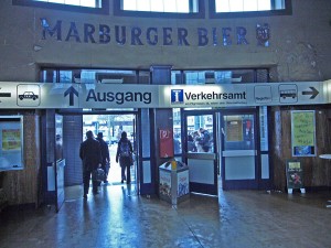 Ankunft Marburg Hauptbahnhof Januar 2010