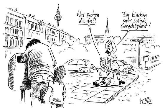 Cartoon Soziale Gerechtigkeit