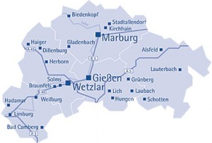 Karte Region Mittelhessen