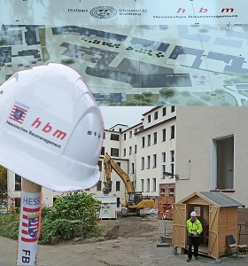 Grossbaustelle Uni-Bibliothek Fotomontage Hartwig Bambey