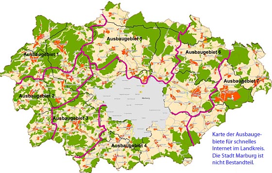 Karte Ausbau Internet MR-BID