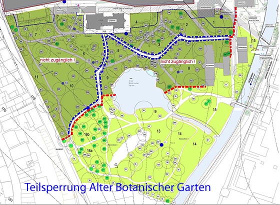 Karte Alter Botanischer Garten