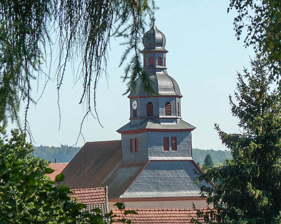 Die Kirche von Obergleen heute, für nur kurze Zeit Dienstort für Ludwig Weidig. Foto Justus Randt 