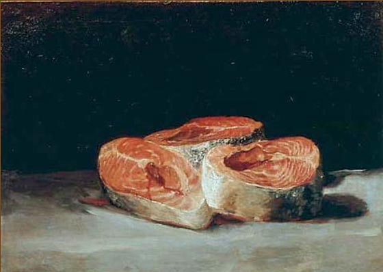 Stilleben mit Lachsschnitten, Francisco Jose de Goya y Lucientes 