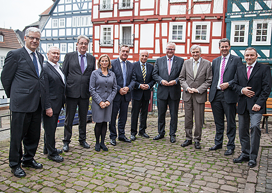 Treffen der Oberbürgermeister der hessischen Sonderstatusstädte in Marburg. Fotografie Hartwig Bambey (c) 2014