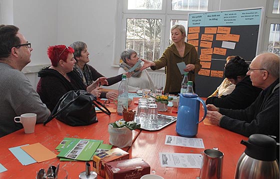 In Kleingruppen wurdenviele Ideen, Wünsche und Anregungen gesammelt. Foto Heiko Krause