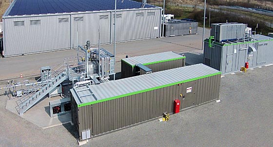 In der Anlage von Viessmann in Allendorf/Eder wird mittels biologischem Verfahren aus regenerativem Strom Methan erzeugt und ins öffentliche Erdgasnetz eingespeist. Foto Viessmann