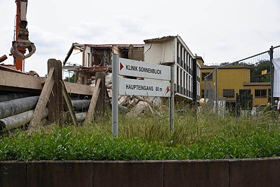 Abriss Klinik Sonnenblick. Foto Jürgen Baler