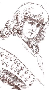 Christiane von Goethe. Zeichnung von Johann wolfgang Goethe. Quelle Wikipedia