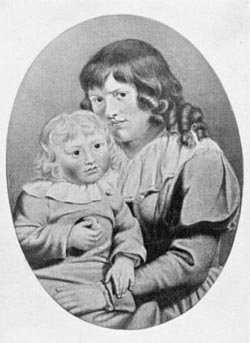 Christiane und August von Goethe, Aquarell von Johann Heinrich Meyer. Quelle Wikipedia