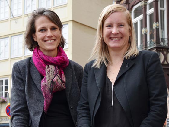 Die kommenden Intendantinnen Carola Unser, links, und Eva Lange. Foto Sabine Preisler
