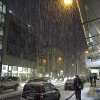 Seit Stunden Schneefall in Marburg