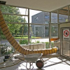 Hörsaalgebäude Baustelle mit Atemschutz