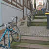 Treppen steigen und Treppen beparken