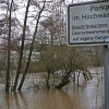 Hochwasser nach der Schneeschmelze in Marburg