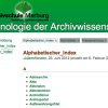 Terminologie der Archivwissenschaft als Online-Lexikon
