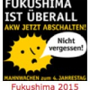 Mahnwache zum Jahrestag der Atom-Katastrophe Fukushima am 11. März