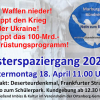 Marburger Osterspaziergang: Stoppt den Krieg in der Ukraine – Stoppt das 100 Milliarden Aufrüstungsprogramm