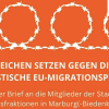 Protest gegen rassistische EU-Migrationspolitik – Eingaben an Stadt Marburg und Landkreis