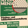 Appell aus Marburg „Sei ein Mensch“ – Friedens- und Solidaritätsveranstaltung am 9. März in der Waggonhalle