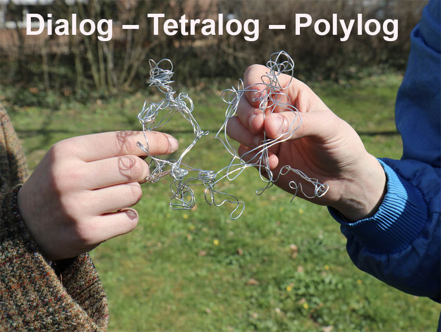 das Marburger. „Dialog – Tetralog – Polylog“ vom Kunstkurs gestaltete ...